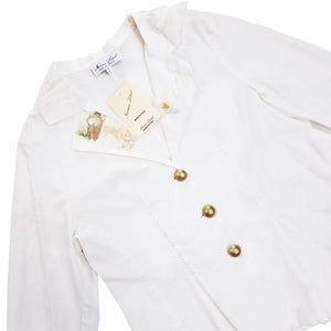 Norma Vintage _white flowers jacket