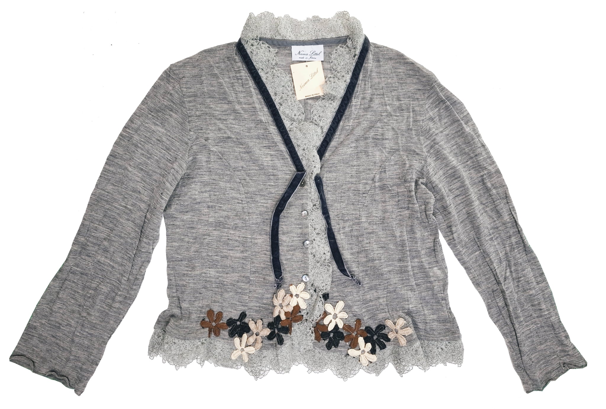 Norma Vintage _knitted grey cardigan