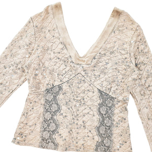 Norma Vintage_ long sleeves cloqué top