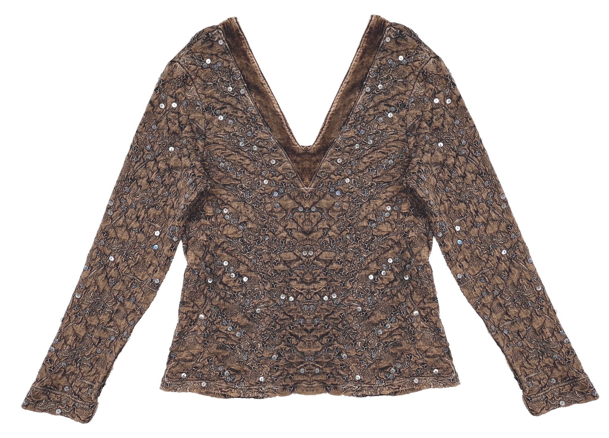 Norma Vintage_ long sleeves cloqué top