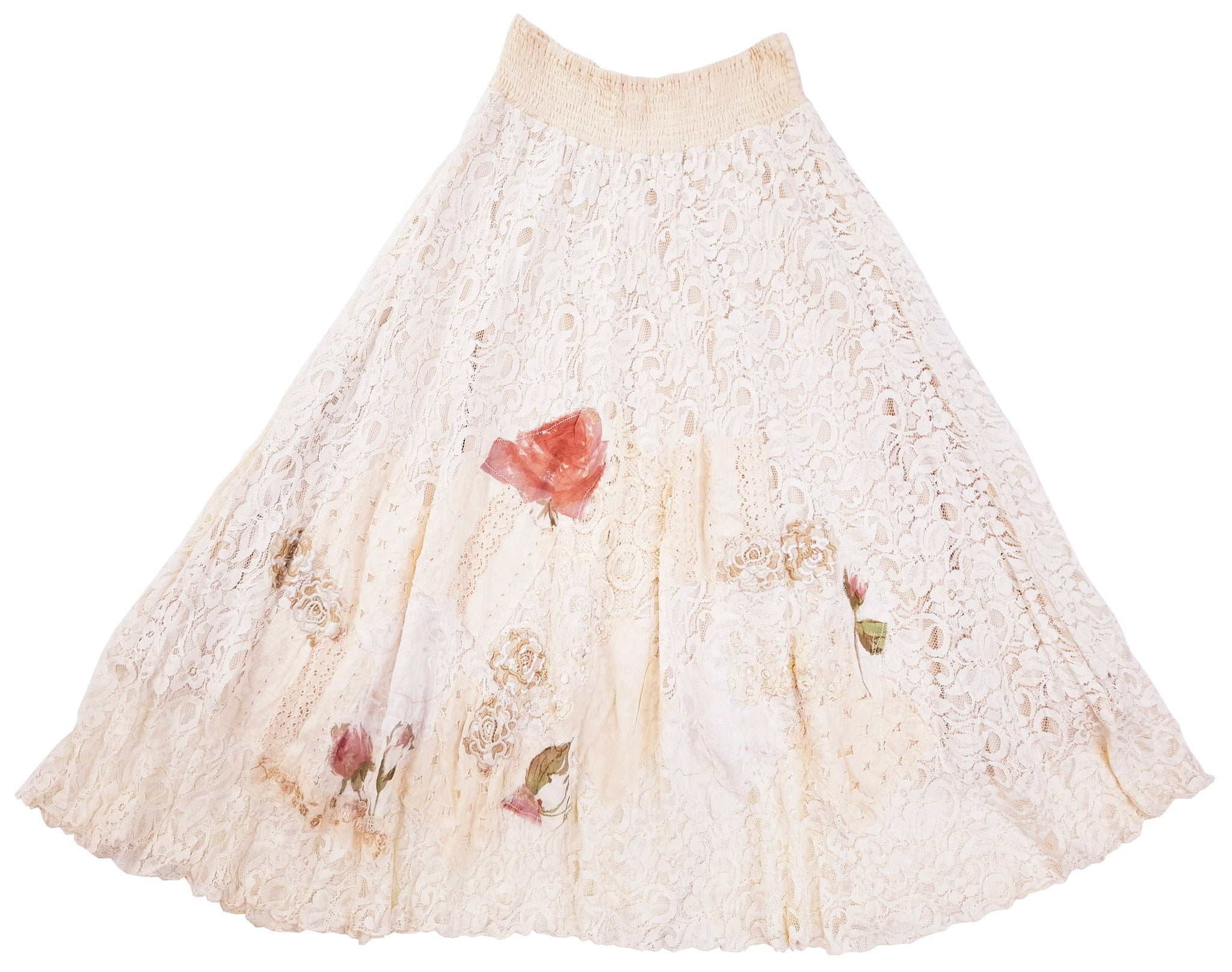 Norma Vintage _ white lace skirt