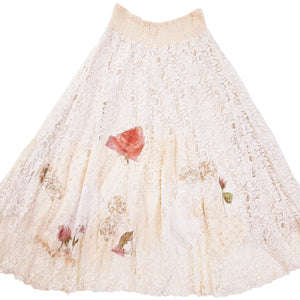 Norma Vintage _ white lace skirt