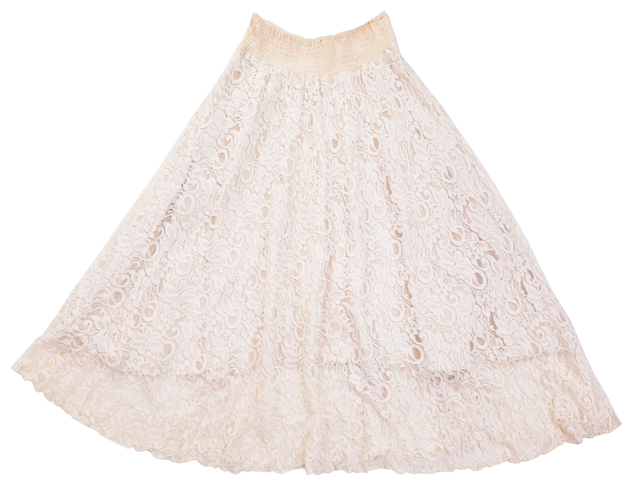 Norma Vintage _ white lace skirt