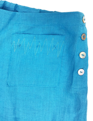 Norma Vintage_ blue linen trousers