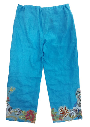 Norma Vintage_ blue linen trousers