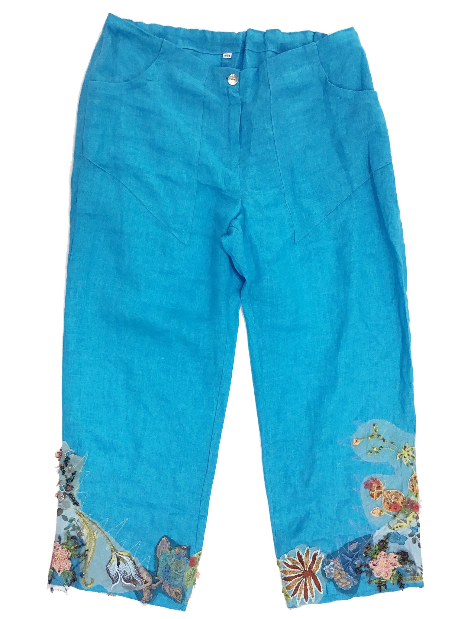 Norma Vintage_ blue linen trousers