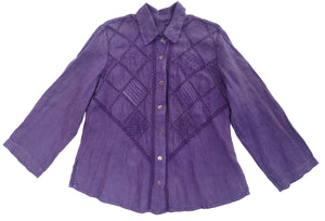 Norma Vintage _violet linen shirt