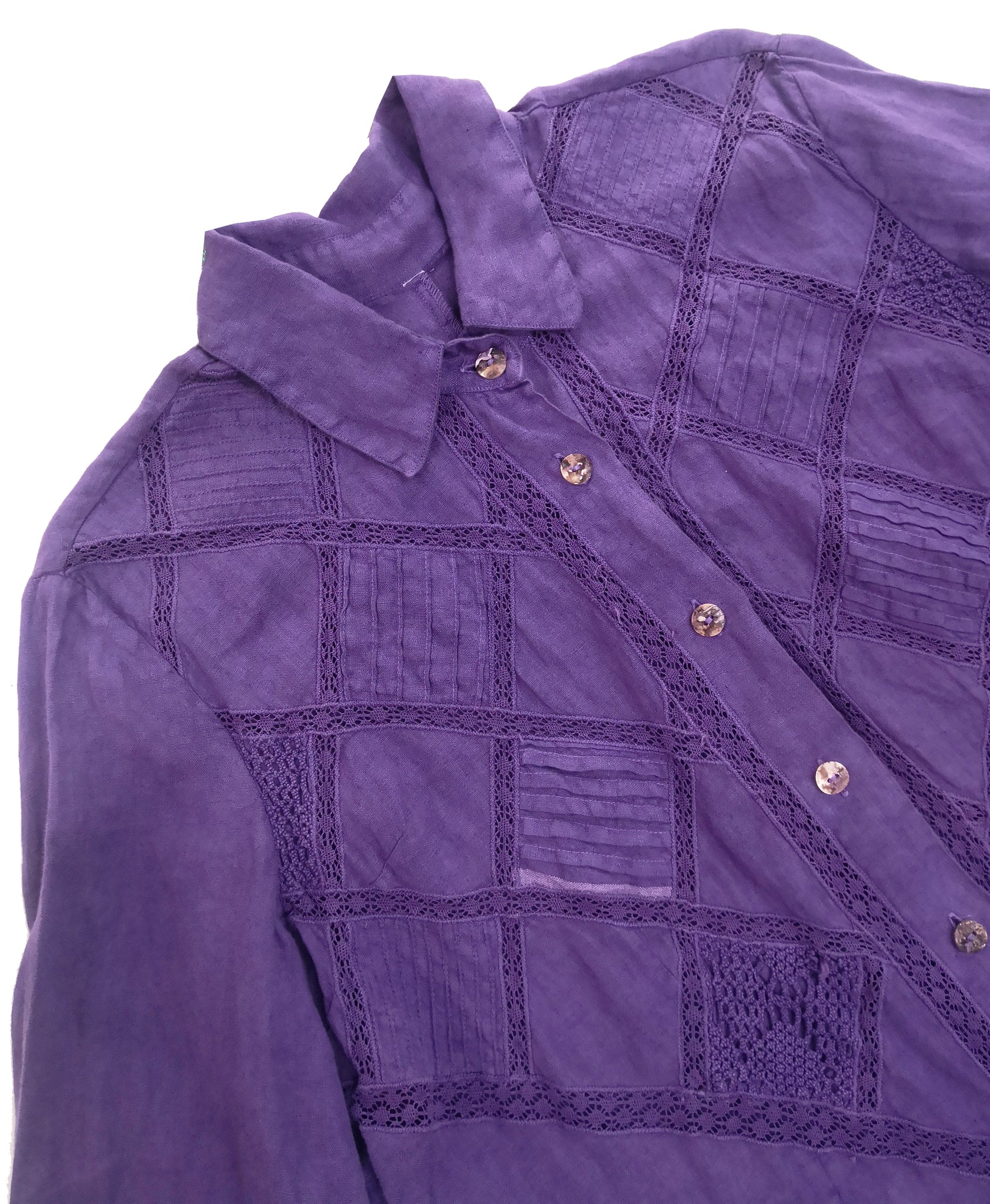 Norma Vintage _violet linen shirt