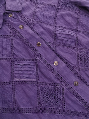 Norma Vintage _violet linen shirt