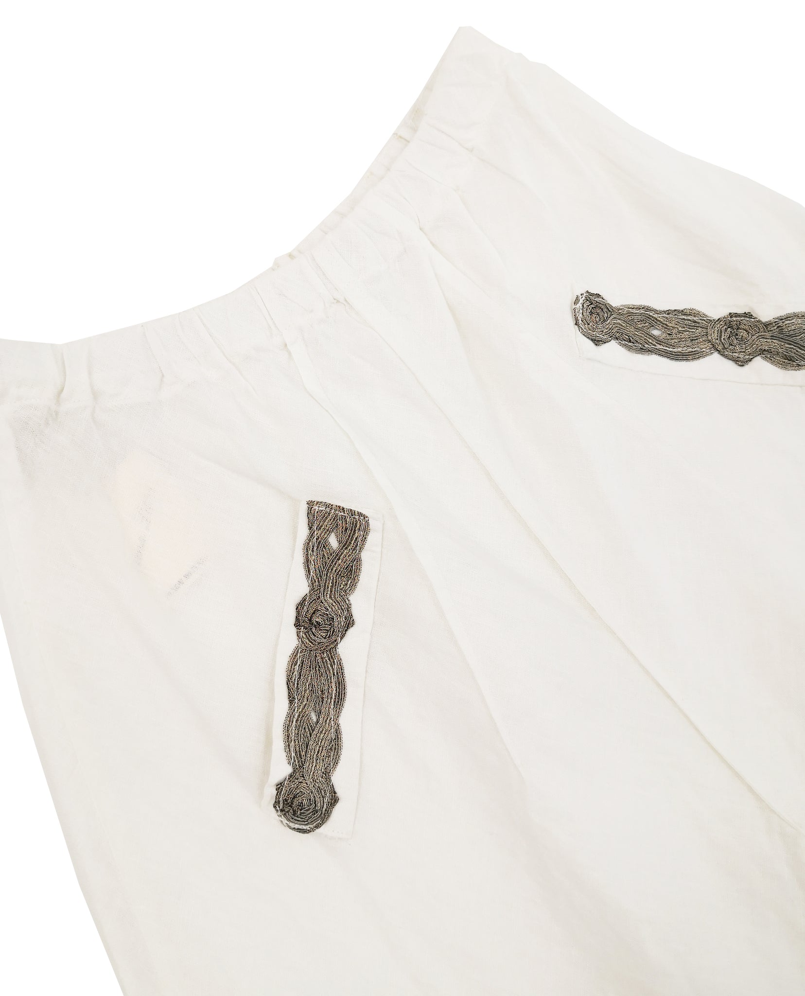 Norma Vintage _white linen skirt